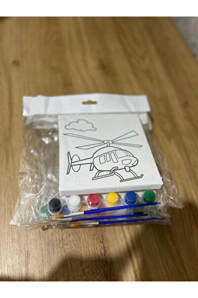 Boyama 15x15 cm Çocuk Tuval Seti – Boya ve Fırça Dahil (Tekli)