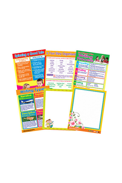 123Publishing House مهارات الكتابة 2 (6 لوحات جدارية) - مجموعة لوحات جدارية ت...