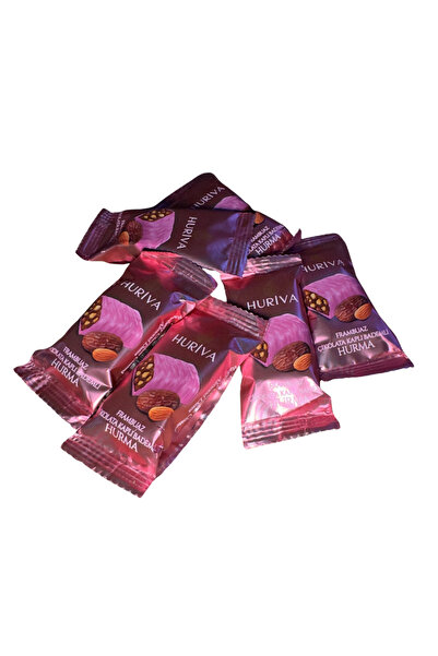 Huriva Frambuaz Çikolatalı Bademli Hurma Barı 500 GR