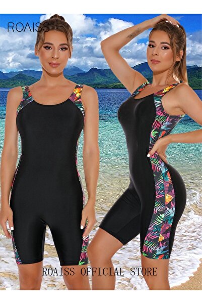 ROAISS Women One Piece Backless Swimsuit Surf Clothes Swimwear Conservative B...