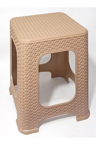 CPU ELEKTRONİK 1 Adet Küçük Kahve Kir Tutmaz 30 cm Tabure Hasır Örgü Oturak A...