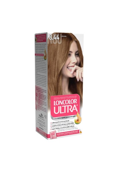 Loncolor Ultra Vopsea de Par Permanenta 8.44 Caramel, 100 ml