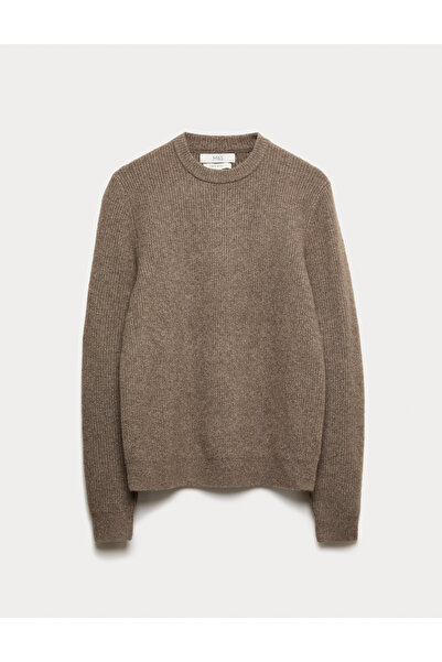 Marks & Spencer Süper Yumuşak Fitilli Yuvarlak Yaka Yünlü Kazak