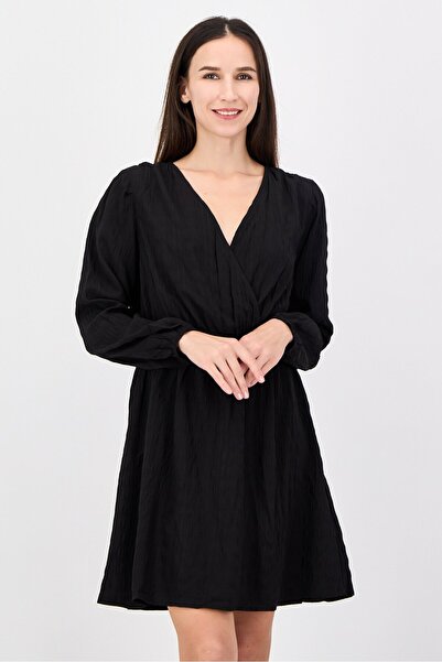 Fire & Glory Women Plain Midi Casual Dress, Black