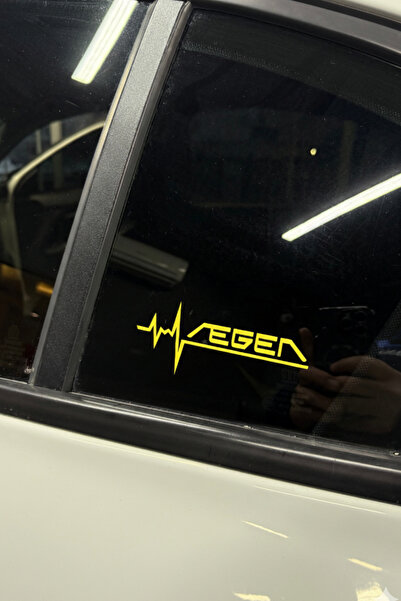 Banxtre ملصق كتابي بخطوط إيقاعية لسيارة فيات إيجيا 12 سم (قطعة واحدة)