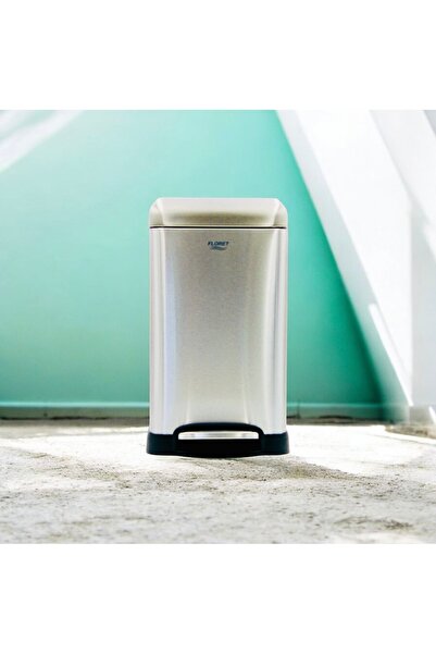 Floret سلة مهملات مربعة من الفولاذ المقاوم للصدأ، مقاومة للصدأ، سلة فضية صغير...