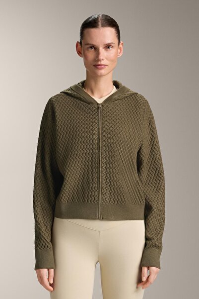 Oysho Kapüşonlu yapılı örgü ceket