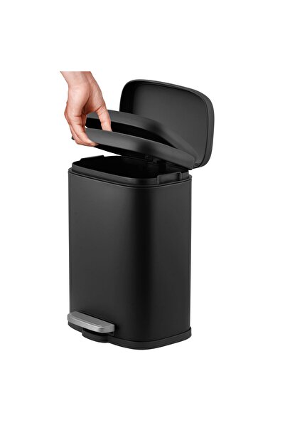 Garvee سلة مهملات من الفولاذ المقاوم للصدأ بغطاء كاتم للصوت، تعمل بدواسة قدم،...