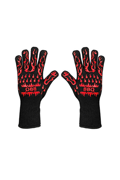 Choice 2Pcs BBQ Gloves High-temperature and Fire-resistant Gloves Made of Cow...