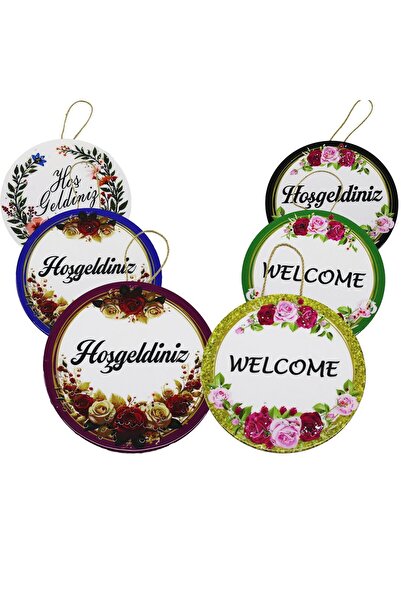 Lunaev Round - Epoxy Large Door Decoration Welcome - Any One Will Be Sent (4490)