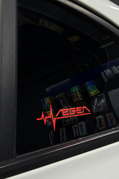 Banxtre Fiat Egea için Ritim Çizgili Egea Yazı Sticker 12CM(1 Adet)