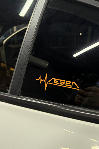 Banxtre Fiat Egea için Ritim Çizgili Egea Yazı Sticker 12CM(1 Adet)