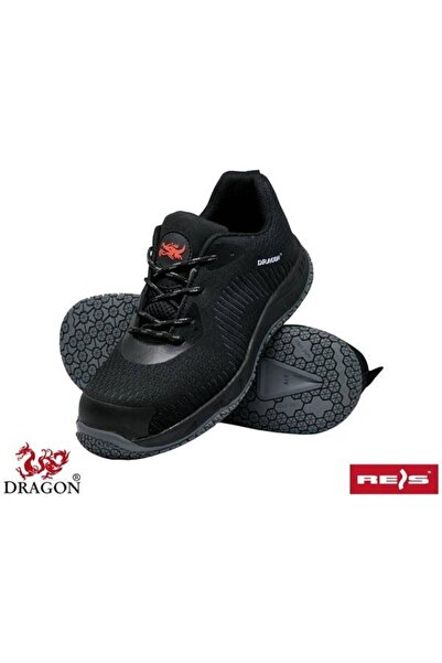 Raw-Pol Pantofi de protecție S1P Dragon cu vârf și placă antiperforare Negru 42