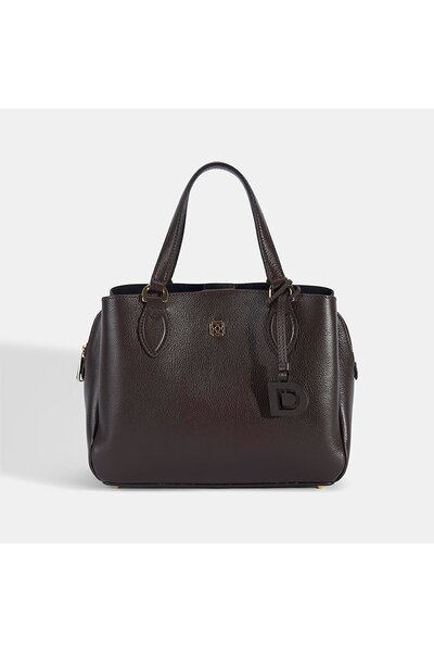 Desa Kadın Kahve D Logolu Deri El Çantası