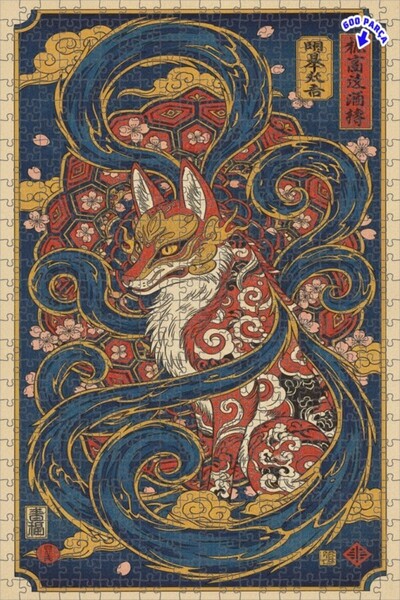 Teona Ahşap لغز خشبي بإطار مزدوج الطبقات من كيتسوني سريري، 600 قطعة، 50×35