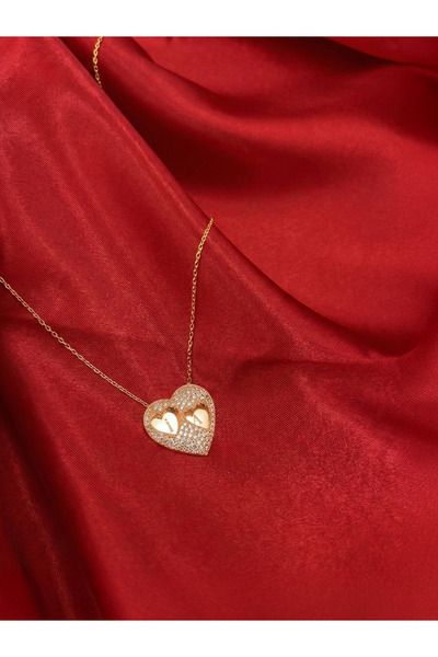 Silveria Jewels Kişiselleştirilebilir 925 Ayar Gümüş İsimli Kalp Kolye – Harf...