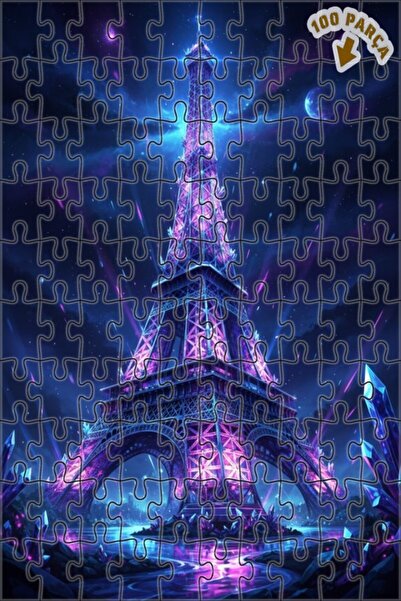 Teona Ahşap لغز خشبي بإطار مزدوج الطبقات من باريس لايت، 100 قطعة، 25×25