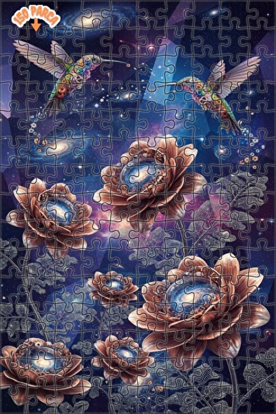 Teona Ahşap لغز خشبي مؤطر بطبقتين من ماجيكال جالاكسي كوليبريز 150 قطعة 20x30