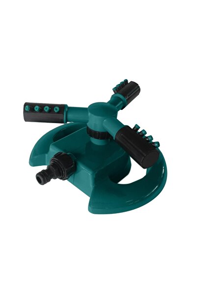 Carrefour Aspersor rotativ cu 3 brate, Verde/Negru