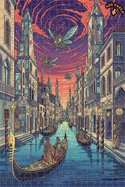 Teona Ahşap لغز خشبي مؤطر مكون من طابقين بتصميم سماوات البندقية الغامضة وحرب ...