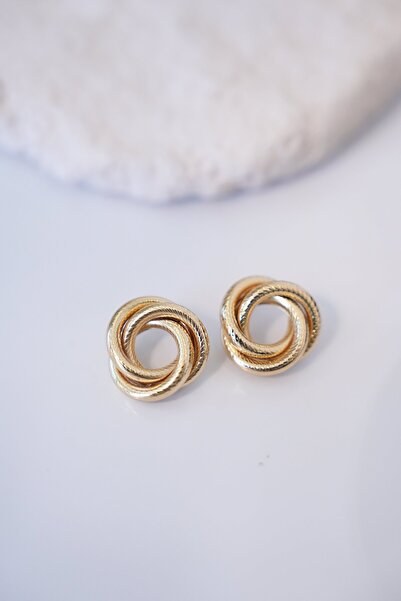 Ladies&Gentlemen Gold Knotted Vintage Women's Earrings