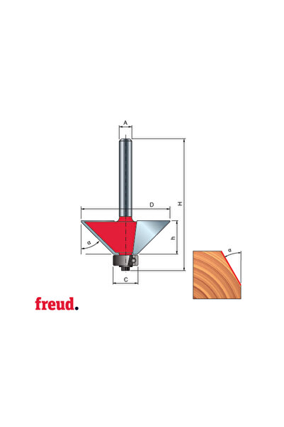 Freud 40- Γωνιακός κόφτης CMS Z=2 με επιμετάλλωση, στέλεχος και κάτω έδρανο φ...
