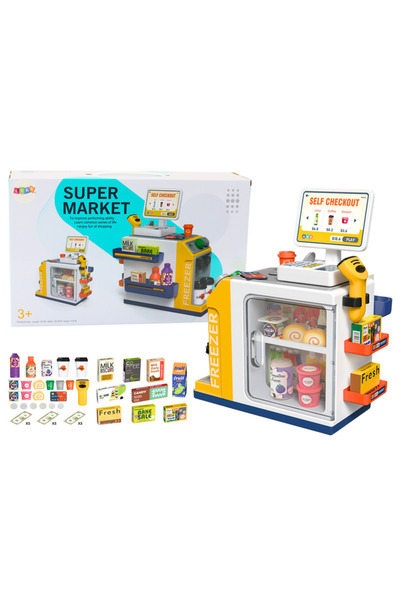 LEAN Set Supermarket copii cu casa de marcat si scanner, lumini si sunete | 3...
