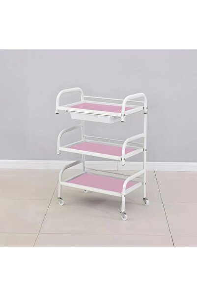 Mariani Professional Beauty Salon Glass Trolley - Pink
