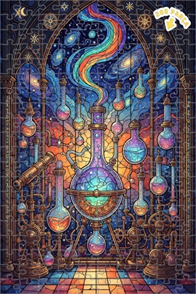 Teona Ahşap لغز خشبي بإطار مزدوج الطبقات بتصميم فني فسيفسائي يشبه تجربة المجر...