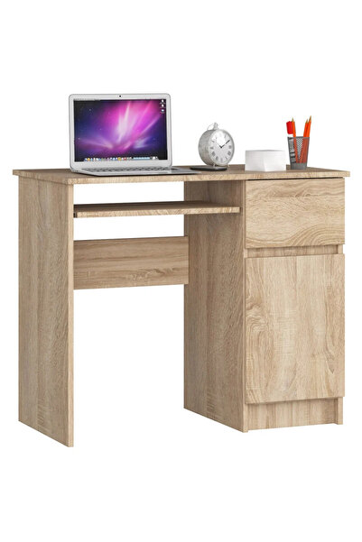SERSIMO PIKSEL computer desk, with drawer, cabinet and keyboard shelf, right,...