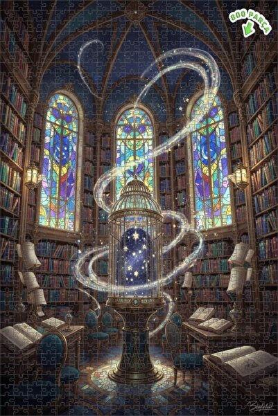 Teona Ahşap لغز خشبي مؤطر بطبقتين من مكتبة السحر الغامضة 800 قطعة 70×50