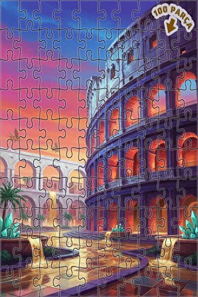 Teona Ahşap لوحة زيتية تصور الإمبراطورية الرومانية القديمة، لغز خشبي بإطار من...