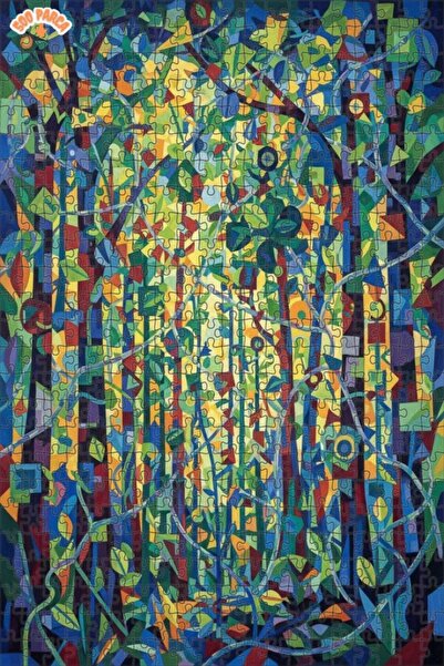 Teona Ahşap لغز خشبي بمظهر لوحة زيتية بألوان الغابة الغامضة 500 قطعة 50×30