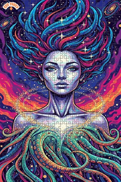 Teona Ahşap لغز خشبي بإطار مزدوج الطبقات من كوزميك للنساء، 500 قطعة، 50×30