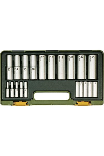 Proxxon 23292 1/4-1/2 طقم مفاتيح ربط طويلة 20 قطعة