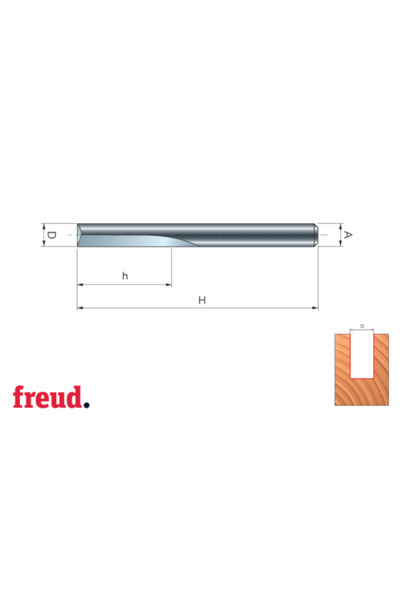 Freud 04- Φρέζα από συμπαγές καρβίδιο, με δύο ίσιες άκρες, DIM 6 - 04-11008P