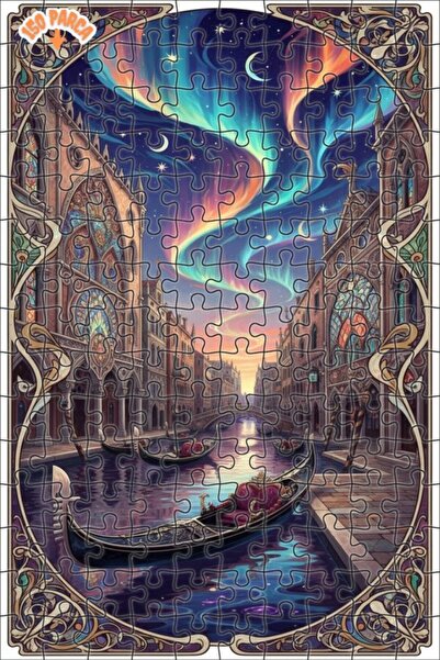 Teona Ahşap لغز خشبي فني لليالي البندقية أورورا 150 قطعة 20×30