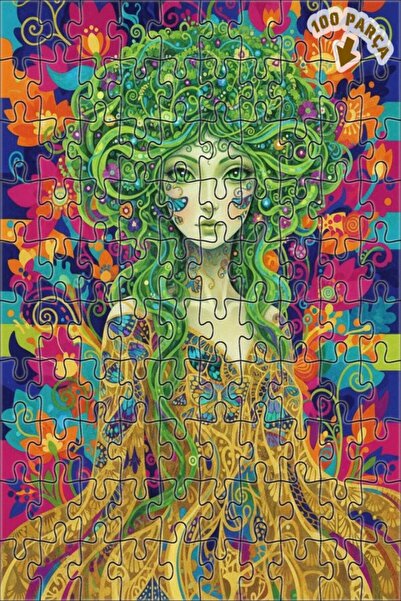 Teona Ahşap لغز خشبي بإطار مزدوج الطبقات من جرين نيتشر مكون من 100 قطعة مقاس ...