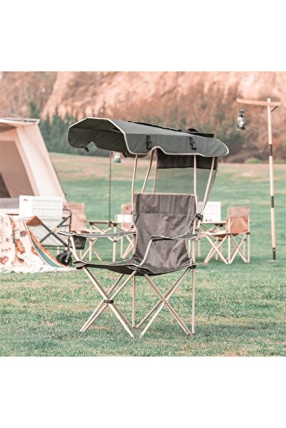 Dasbo Scaun pliabil cu baldachin, pentru pescuit, camping, grădină, curte, cu...