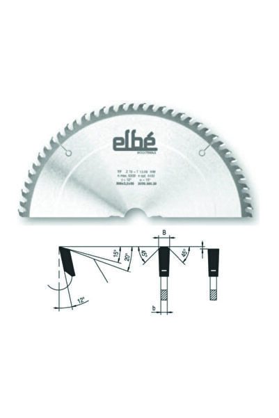 ELBE Λεπίδα κυκλικού πριονιού CMS κοφτερή ευθεία τραπεζοειδής 250x3.2x30 Z80