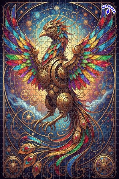 Teona Ahşap لغز خشبي ميكانيكي على شكل فينيكس من عصر النهضة، مزين بطلاء زيتي، ...