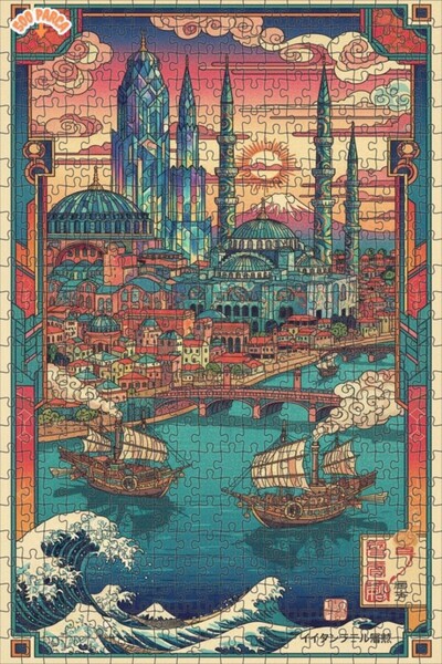 Teona Ahşap لغز خشبي بإطار مزدوج الطبقات بمظهر لوحة زيتية فنية بخارية 500 قطع...