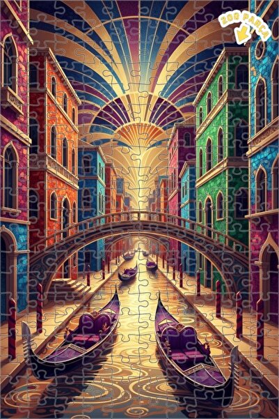 Teona Ahşap لغز خشبي مؤطر بطبقتين لفن قنوات البندقية 200 قطعة 25×35