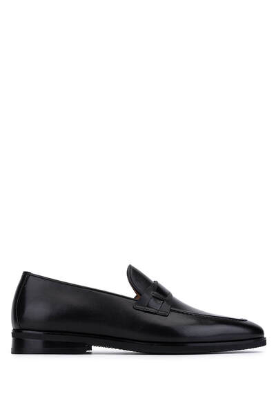 Tamer Tanca Men's Genuine Leather Black Classic Shoes