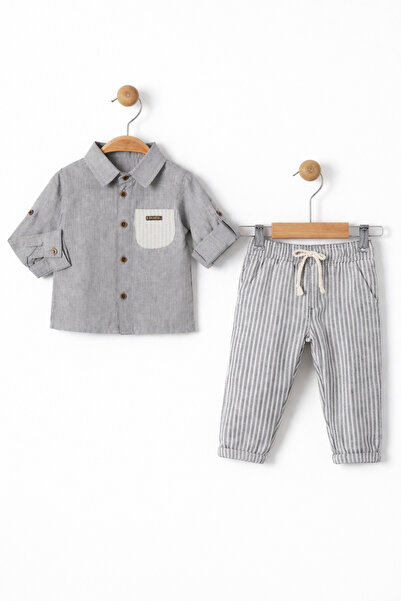 Oryeda Bebe Striped Trousers Shirt Set