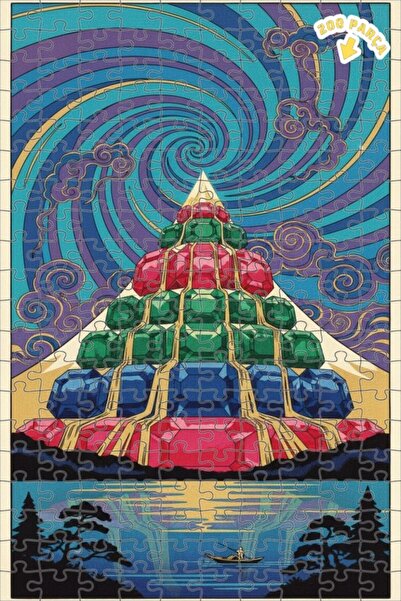 Teona Ahşap لغز خشبي بإطار مزدوج الطبقات من كريستال ماونتن آند بوتيك رايدر 20...