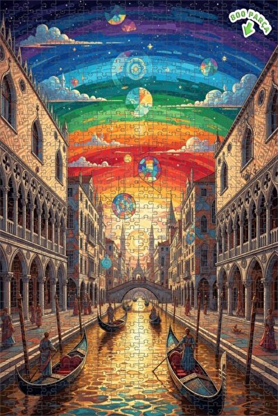 Teona Ahşap لغز خشبي بإطار مزدوج الطبقات من فينيسيا رينبو آرت 800 قطعة 70x50