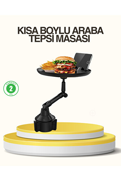 Lisinya Tavă pentru pahare auto 360 °   Braț rotativ reglabil cu spațiu gener...