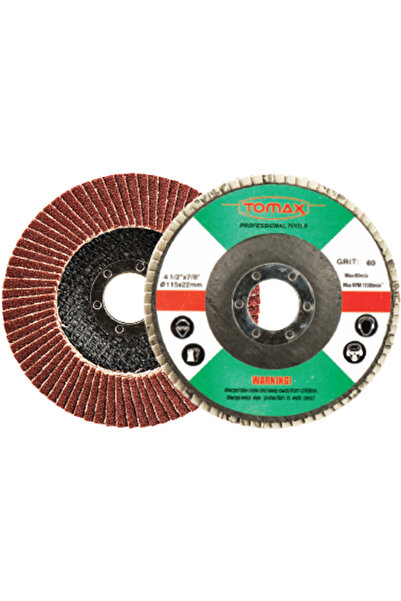 Tomax قرص صنفرة FLAP DISC مقاس 115 × 80 (10 قطع)
