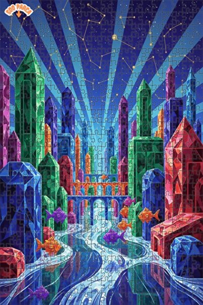 Teona Ahşap لغز خشبي بإطار مزدوج الطابق من سلسلة مدينة الكريستال، رحلة الأسما...